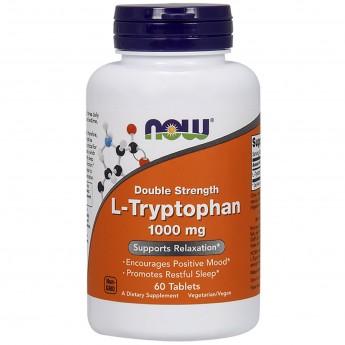 Аминокислота L-Триптофан NOW FOODS L-TRYPTOPHAN 1000 мг 60 таблеток Аминокислота L-Триптофан NOW FOODS L-TRYPTOPHAN 1000 мг 60 таблеток