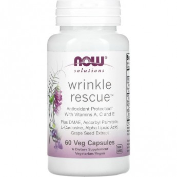 Антиоксидант NOW Wrinkle Rescue, 60 капсул