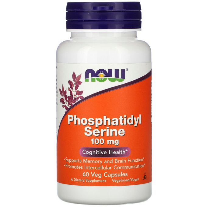 Фосфатидилсерин NOW FOODS PHOSPHATIDYL SERINE 100mg 60 капсул NS29620