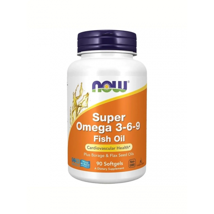 Омега NOW FOODS SUPER OMEGA 3-6-9, 90 капсул NS3645