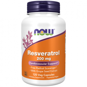 Ресвератрол NOW FOODS RESVERATROL 200mg 120 капсул Ресвератрол NOW FOODS RESVERATROL 200mg 120 капсул