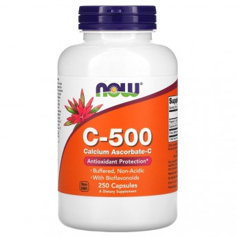 Витамин NOW FOODS С-500 CALCIUM ASCORBATE-C 250 вегкапсул
